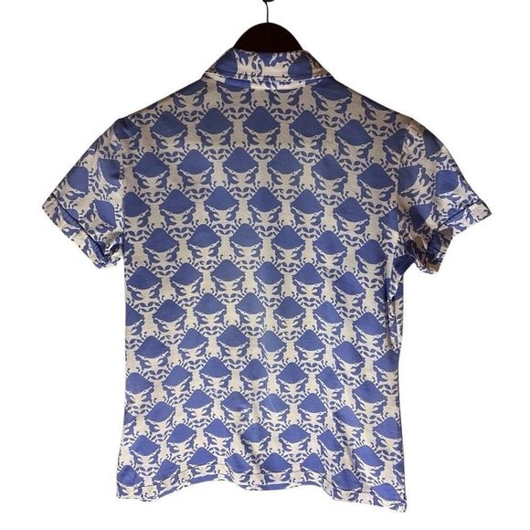 Lilly Pulitzer White Label Vintage Short Sleeve Polo, Small. Crabs! Preppy, old - Picture 15 of 15